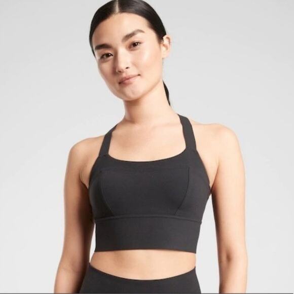 ATHLETA -C Formation Longline Bra Powervita Black Size XS - Picture 1 of 6